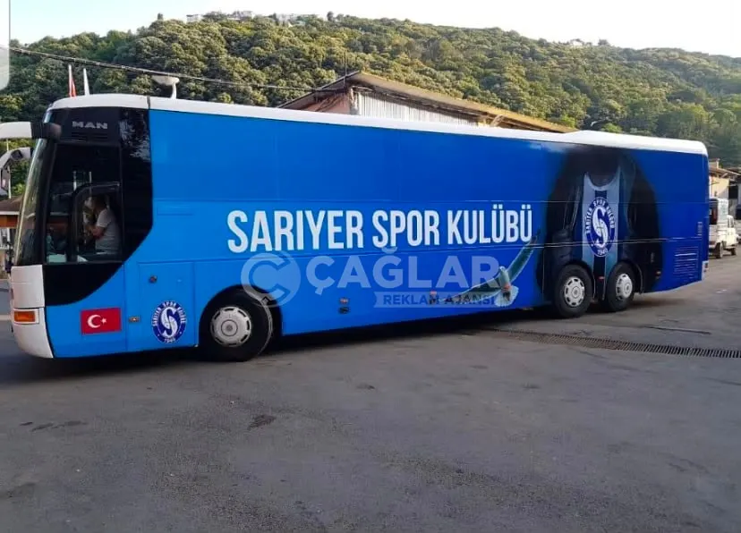 Sarıyer Spor Kulübü için takım otobüsü giydirme uygulaması