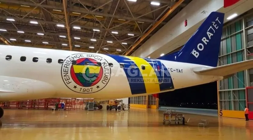 Fenerbahçe – Borajet için uçak gövde kaplama uygulaması