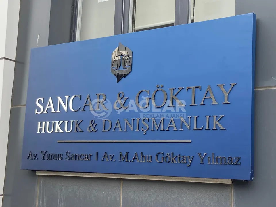 Sancar & Göktay için hukuk bürosu tabelası uygulaması