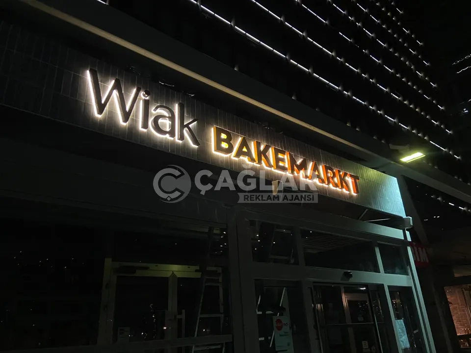 Wıak Baklavart için ışıklı mağaza tabelası uygulaması