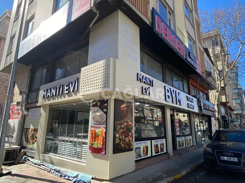 Mantı Evi için restoran cephe uygulaması uygulaması